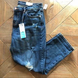 Boyfriend Distressed Straight Jeans for Women